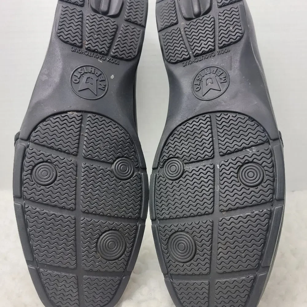 Mephisto Edlef Men's Slip On Loafer Size 13  Smooth Black Leather Shoes